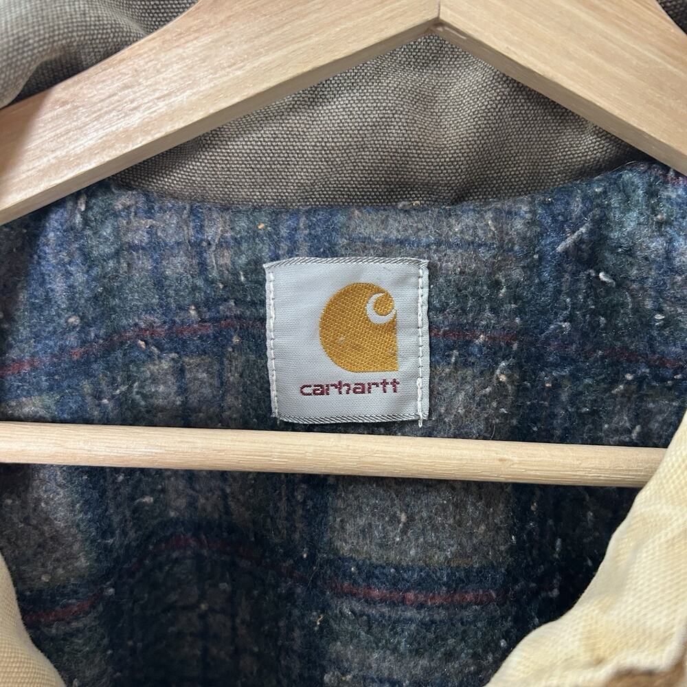Vintage Carhartt Wool-Lined Cropped Duster Coat “Sand” - Picture 12 of 14